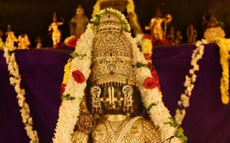 Udupi Sri Krishna Matha Divine Deity Darshan with Golden Kavacha and Garlands