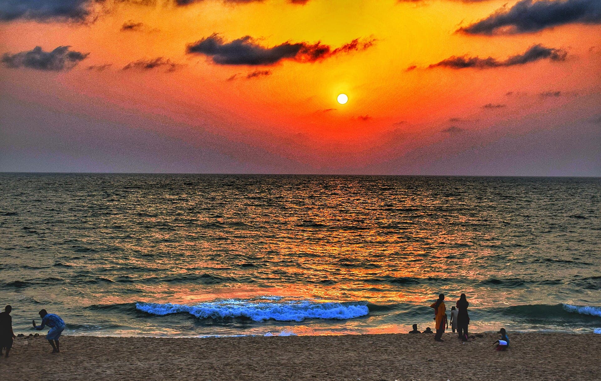 Warm golden sunset along the coastal road over the Arabian Sea - RV Tours & Travels dispatch