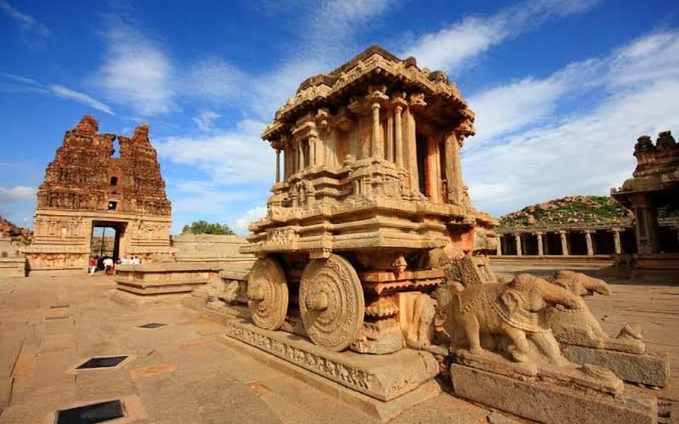 Hampi UNESCO World Heritage Site Iconic Stone Chariot at Vijaya Vittala Temple